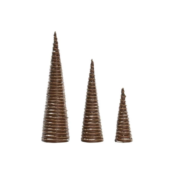 Stilizált fenyő szett LED-es 20x20x80 cm S/3