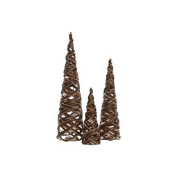 Stilizált fenyő szett LED-es 20x20x80 cm S/3