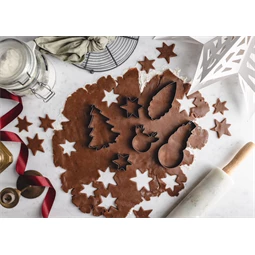 Süteménykiszúró karácsony 5-8,5 x 4,5-13 cm ezüst S/6