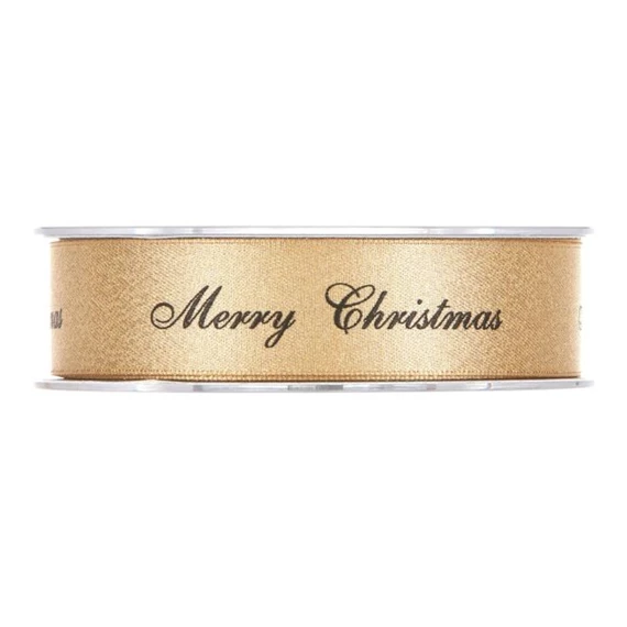 Szalag "Merry Christmas" felirattal 25 cm x 25 m 