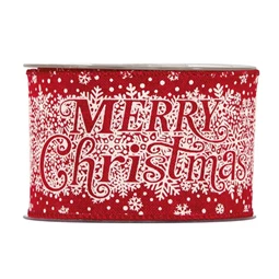 Szalag "Merry Christmas" felirattal 63 mm x 10 m