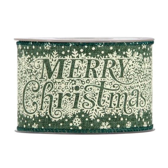 Szalag "Merry Christmas" felirattal 63 mm x 10 m