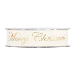 Szalag "Merry Christmas" fellirattal 25 mm x 10 m