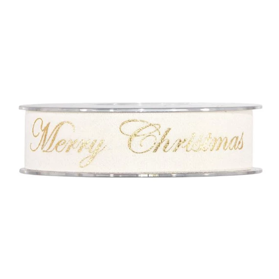 Szalag "Merry Christmas" fellirattal 25 mm x 10 m