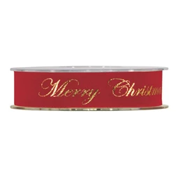 Szalag "Merry Christmas" fellirattal 25 mm x 10 m