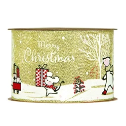 Szalag "Merry Christmas" fellirattal 63 mm x 10 m
