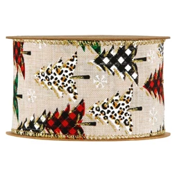 Szalag fenyőfákkal 63 mm x 10 m