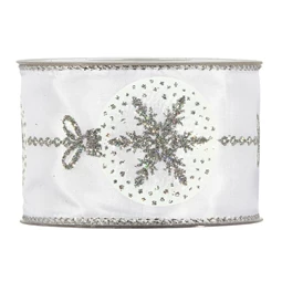 Szalag glitteres, gömb mintával 63 mm x 10 m