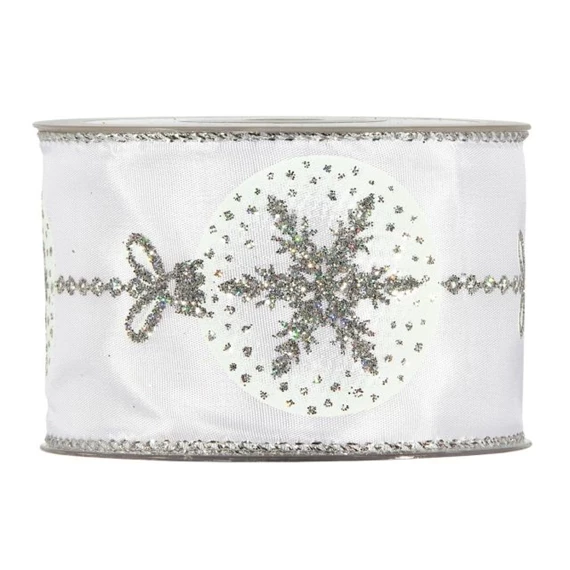 Szalag glitteres, gömb mintával 63 mm x 10 m