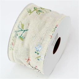 Szalag virággal 6 cm x 10 m