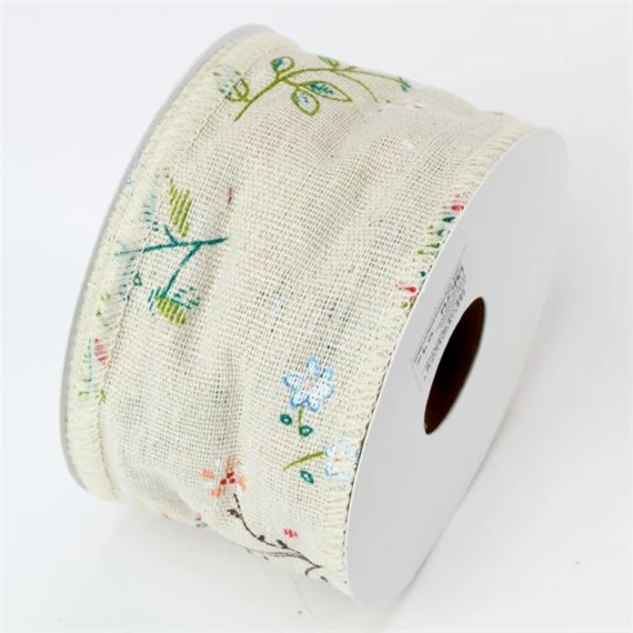 Szalag virággal 6 cm x 10 m