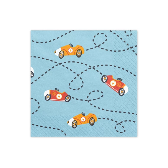 Szalvéta autók, 33x33, mix S/12
