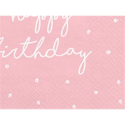 Szalvéta boldog születésnapot 33x33 cm S/20