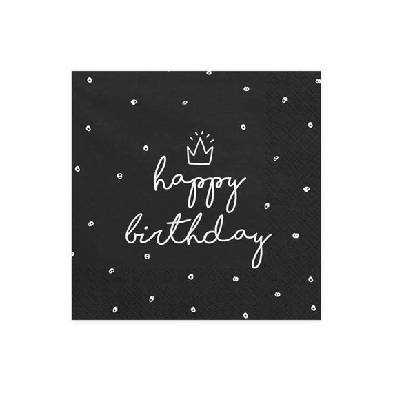 Szalvéta boldog születésnapot 33x33 cm S/20