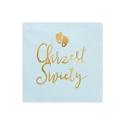 Szalvéta chrzest święty 33x33 cm világoskék S/12