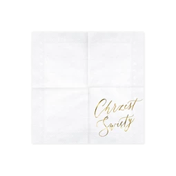 Szalvéta chrzest święty fehér 33x33 cm S/20