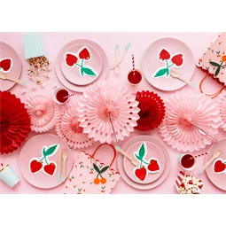 Szalvéta cseresznye mintás, vegyes, 13,5x16 cm S/20