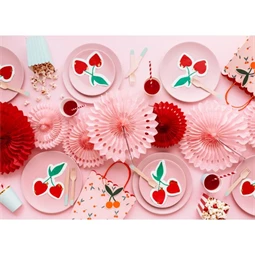 Szalvéta cseresznye mintás, vegyes, 13,5x16 cm S/20