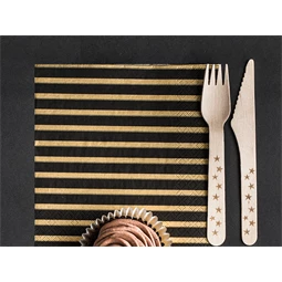 Szalvéta csíkos 33x33 cm arany S/20