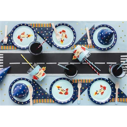 Szalvéta csillagok 33x33 cm sötétkék S/12