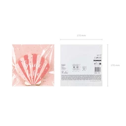 Szalvéta kagyló menyasszony lesz rózsaszín 13,5x13 cm S/20