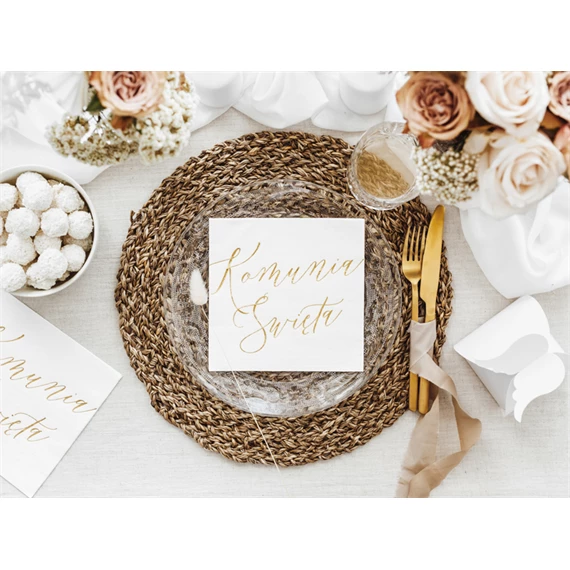 Szalvéta komunia święta fehér 33x33 cm S/20