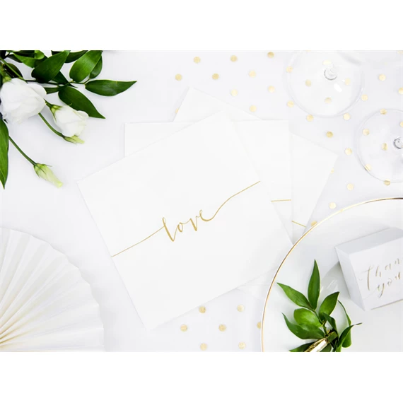 Szalvéta love arany 33x33 cm S/20