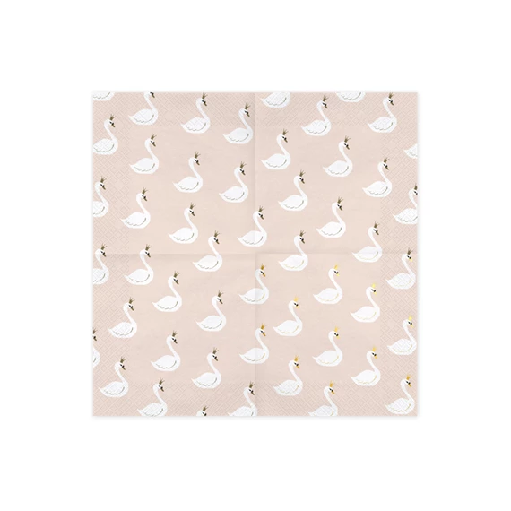 Szalvéta lovely swan 33x33 cm S/20