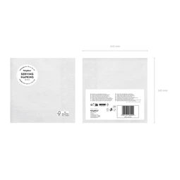 Szalvéta papír 33x33 cm fehér S/20