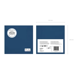 Szalvéta sötétkék 33x33 cm S/6