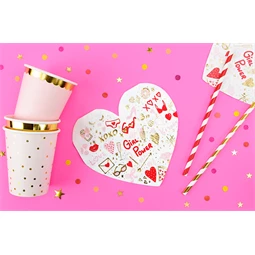 Szalvéta szív, mix, 16x15 cm S/20