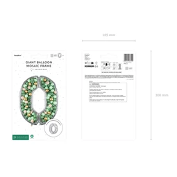 Számkeret 0-s latex lufikhoz 126 cm ezüst