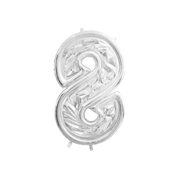 Számkeret 8-as latex lufikhoz 126 cm ezüst