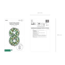 Számkeret 8-as latex lufikhoz 126 cm ezüst