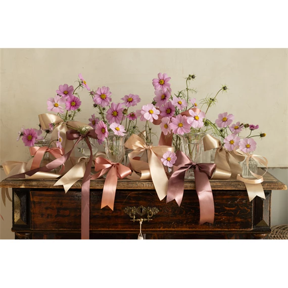 Szatén szalag barack 12 mm x 25 m