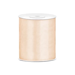 Szatén szalag krém 100 mm x 25 m