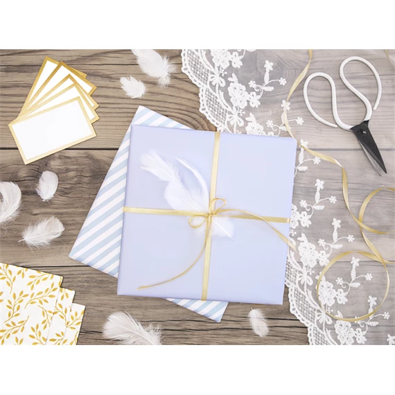 Szatén szalag világos arany 6 mm x 25 m