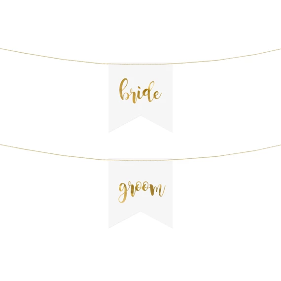 Szék jel Bride Groom arany 20 x 21,5 cm S/2