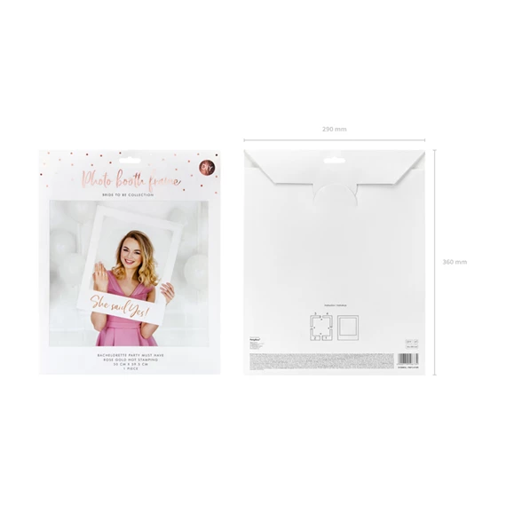 Szelfi képkeret she said yes rózsaarany 50x59,5 cm