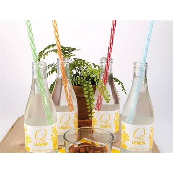 Szívószál csíkos 24 db