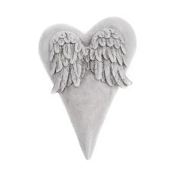 Szív angyalszárnnyal 13x9,5x4 cm