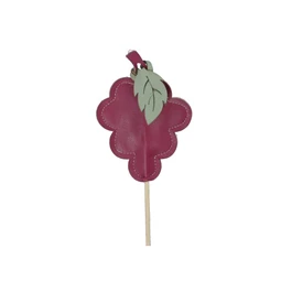 Szőlő levéllel, bőr hatású, akasztós 10 cm S/6