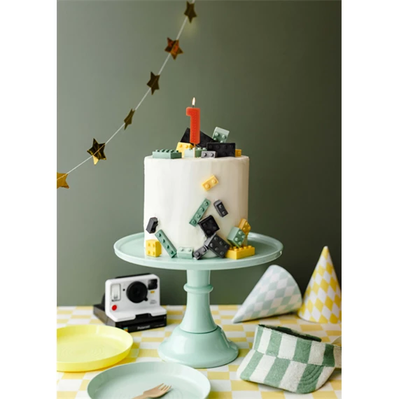 Születésnapi gyertya 1-es szám 6 cm piros