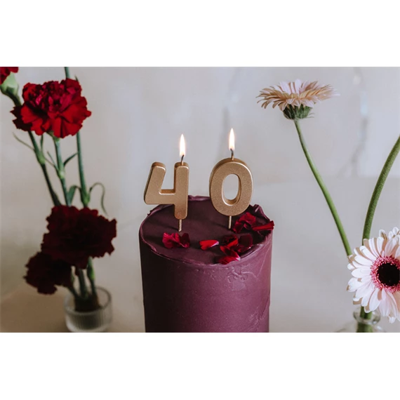 Születésnapi gyertya 3-as szám 4,5 cm arany