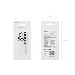 Szülinapi gyertya 4-es szám 5,5 cm mix