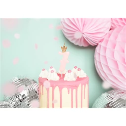 Szülinapi gyertya 7-es szám világos rózsaszín 9,5 cm