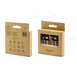 Szülinapi gyertya kalózkalap paraffin 2cm fekete S/5