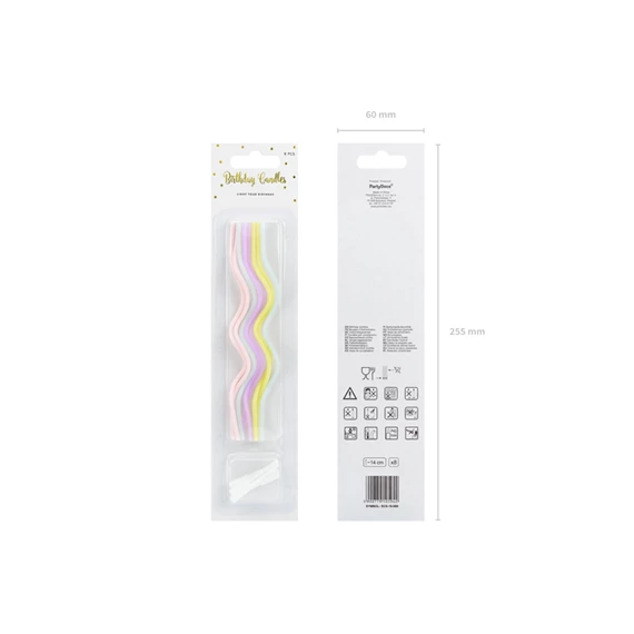 Szülinapi gyertya kunkor, mix, 14 cm S/8