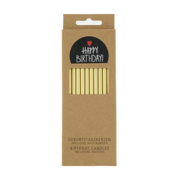 Szülinapi gyertya metál 10 cm S/24