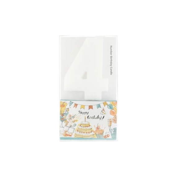 Szülinapi számgyertya 4-es 6 cm